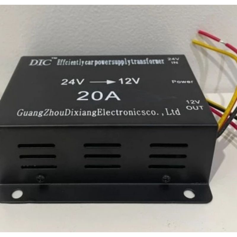 car power supply transformer converter stepdown 24v to 12v 20a
