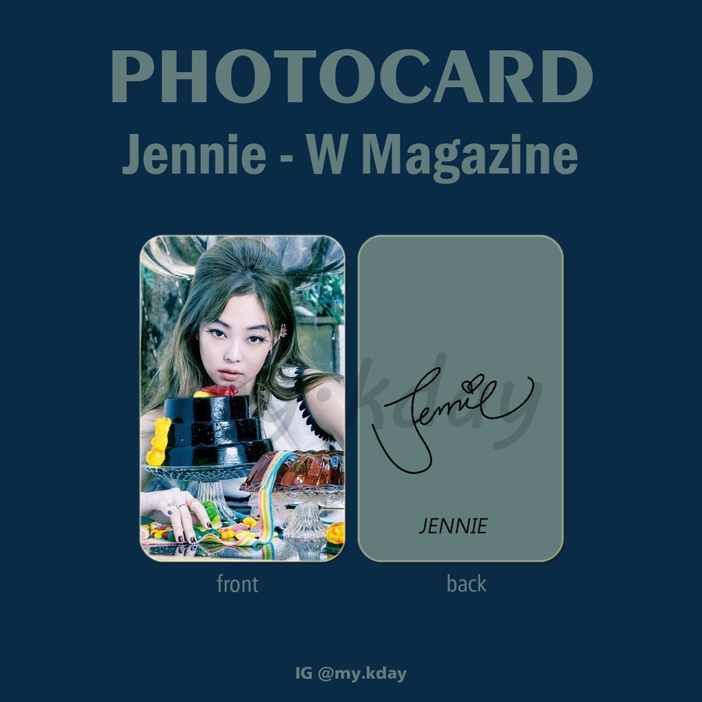 PC-0270, Photocard Jennie Blackpink W Magazine 2 sisi