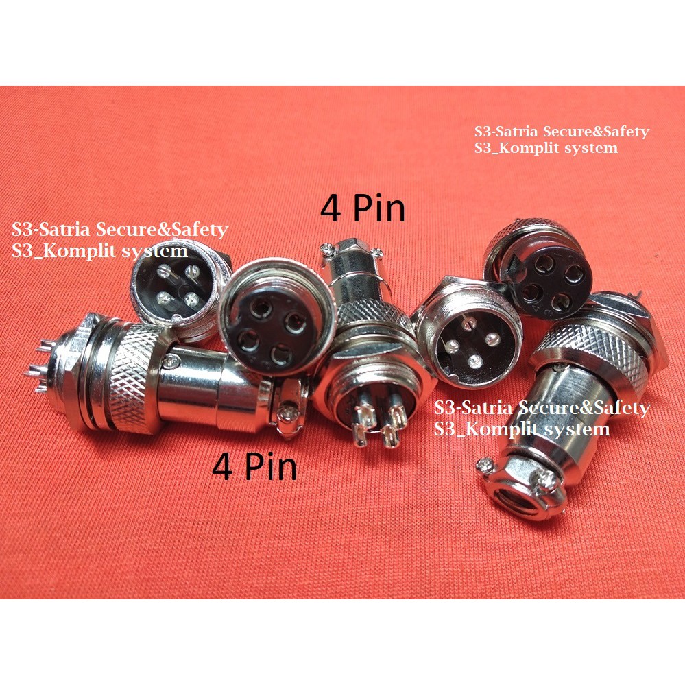 Jack CB 4P Konektor CB4 4pin Socket jak connector 4 P Pin jek soket kabel