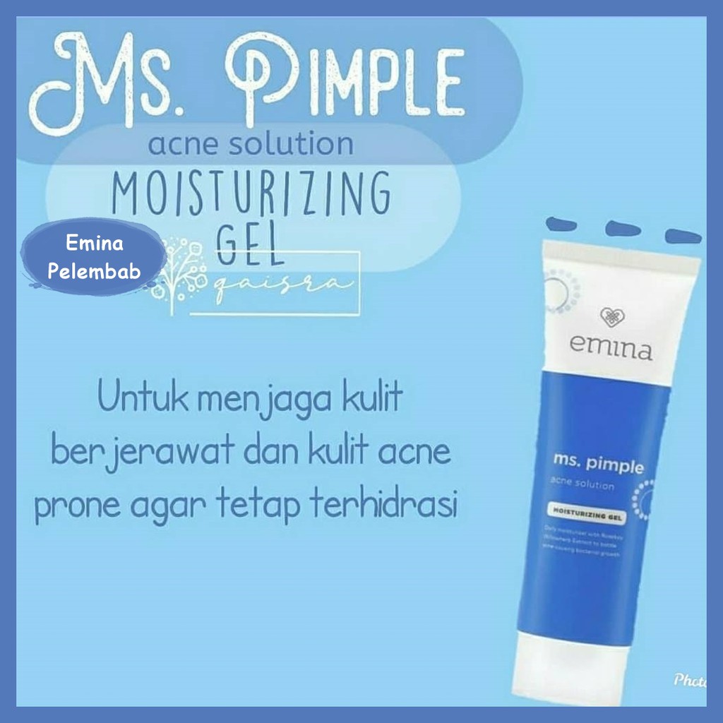 EMINA MS.PIMPLE SERIES (FACE WASH / FACE TONER / ACNE SOLUTION MOISTURIZING GEL / LOOSE POWDER / SPOT GEL / CALMING GEL )BPOM