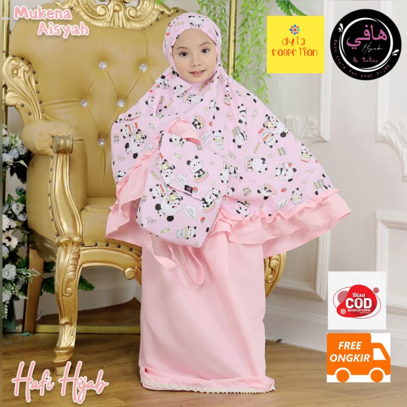8-10th Set 3 in 1 Mukena Aisyah by Hafi Hijab/Mukena Anak SD/Mukena Anak Tas Sajadah Katun Adem