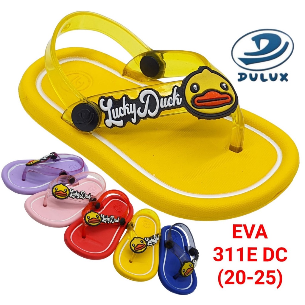 gof DULUX 311E DUCK Sandal Jepit Balita Anak Cewek Tali Belakang Motif Bebek Sandal Jepit Perempuan