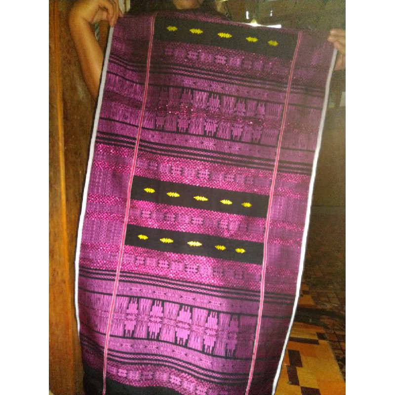 uis nipes semi sutra hitam kombinasi pink