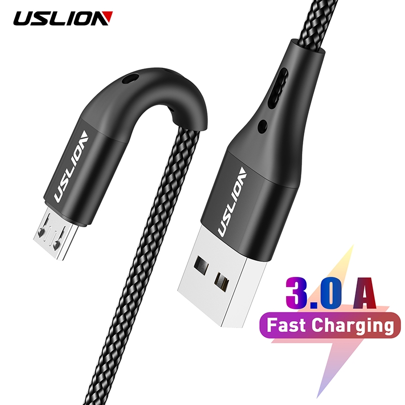 SAMSUNG Uslion Kabel Data / Charger Micro USB Fast Charging 3A Panjang 2m Untuk Xiaomi Redmi S7