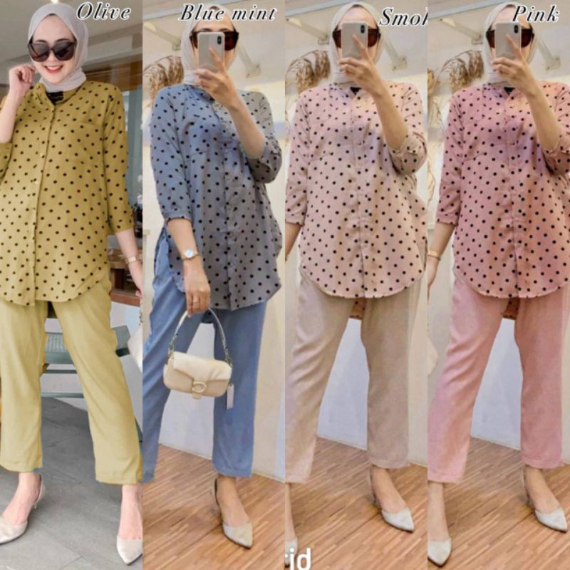 Setelan Polos Viral Crinkle air flow//One set kimono polos viral Crinkle adem nyaman