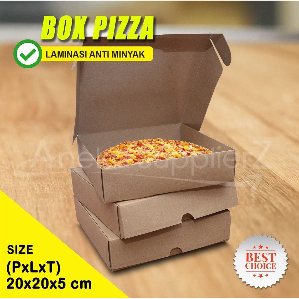 

Kotak Box Dus Pizza - 20x20x5 cm -- ( 20 pcs)