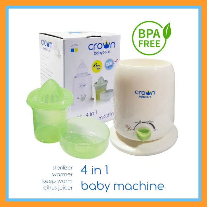 Crown Warmer Sterilizer 4 in 1 Baby Machine CR198 CR698 CR168 new Steril + Penghangat Botol CR098