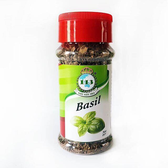 Bumbu 113 &quot;satu satu tiga&quot; basil/ bumbu masak/ daun basil kering 20g