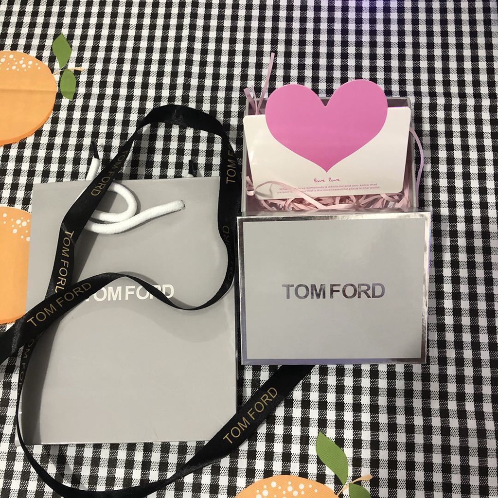 

T10 TOM FORD/TF Counter Tf Silver New Gift Handbag Gift Box Paper Bag Tf Packing Box Packing Bag