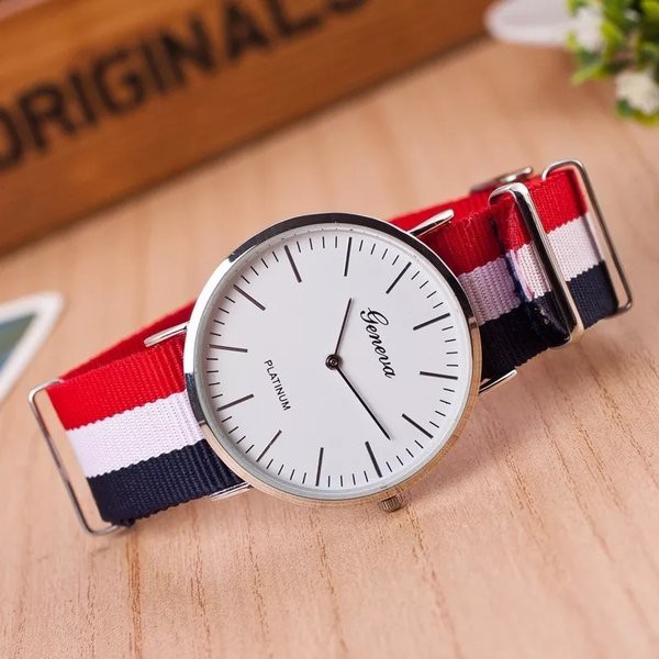 Swopply J102 Jam Tangan Wanita Kanvas Jam Analog Canvas Unisex Watch