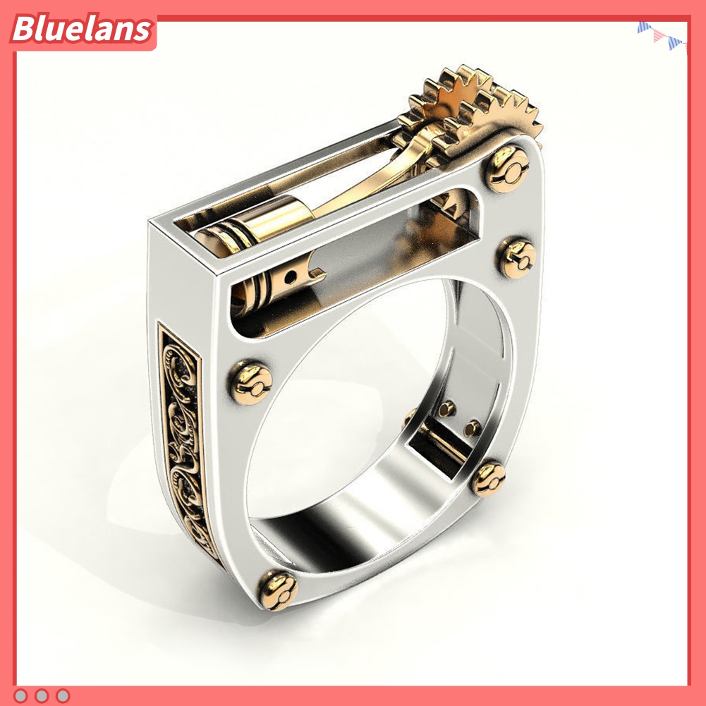 Cincin Desain Gerigi Mekanikal Gaya Punk Untuk Pria Dan Wanita