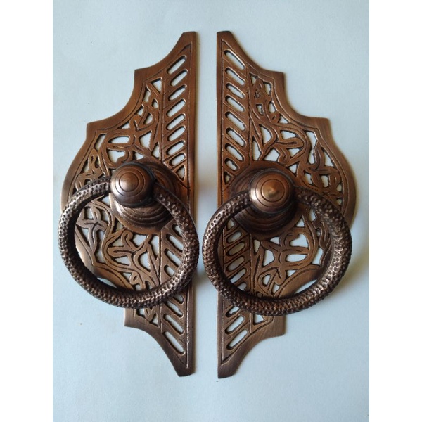 Tarikan pintu gebyok handle pintu rumah kupu tarung kuningan antik