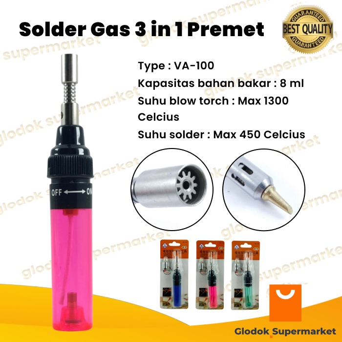 Solder Gas 3 in 1 Premet Model Pena