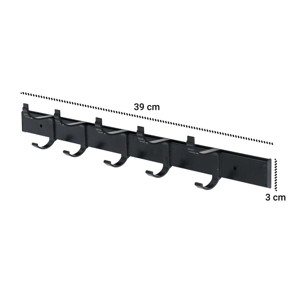 TC-DA1 YUJIE Rak Gantungan Handuk Kamar Mandi Moveable Row Hook - A05-4