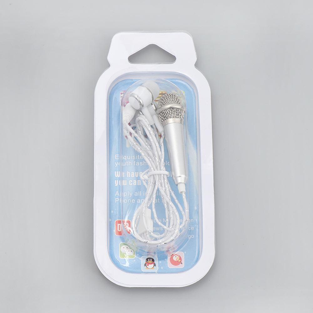 POPULAR Populer Mikrofon Mini Ponsel Baru 3.5mm Dengan Headphone