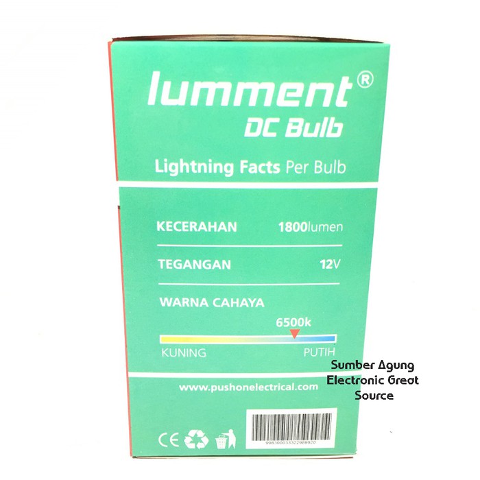 Lampu Aki Tabung Lumment DC 20W 12W Cahaya Putih Cool Daylight