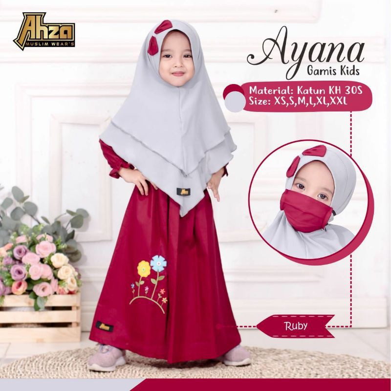 Gamis Kids Ayana Ruby by Ahza Collection Gamis Anak