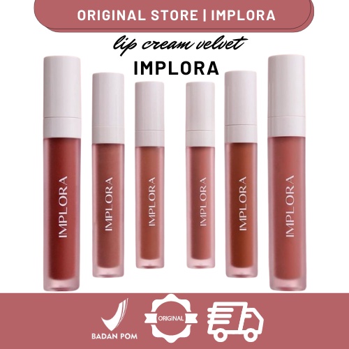 Implora Lip Velvet Lip Cream Lip Matte Oiginal BPOM