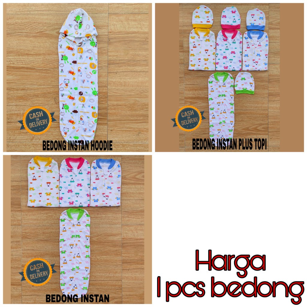 Bedong instan bayi halus lembut bahan full cotton