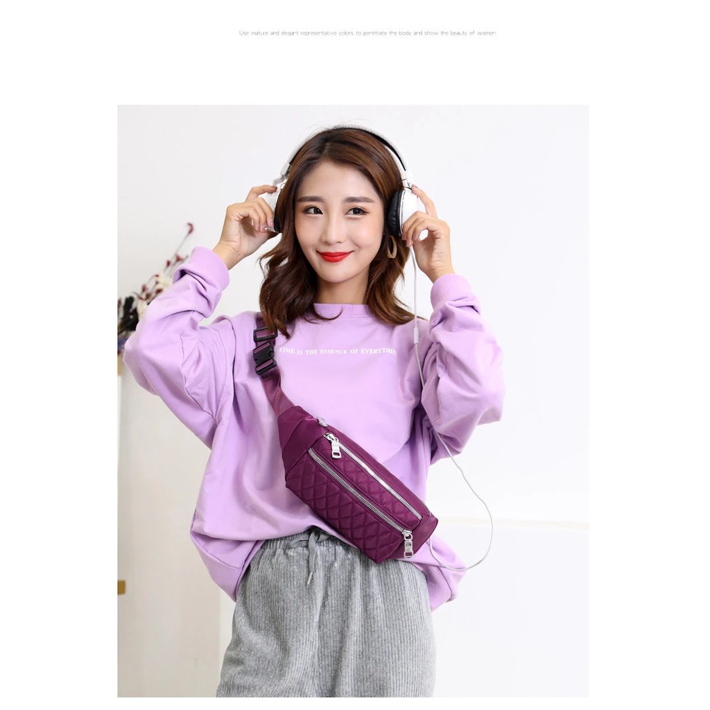 Charyatink - [Bayar Di Tempat Promo!!!] - Tas Waistbag Pria dan wanita Fashion Elegant