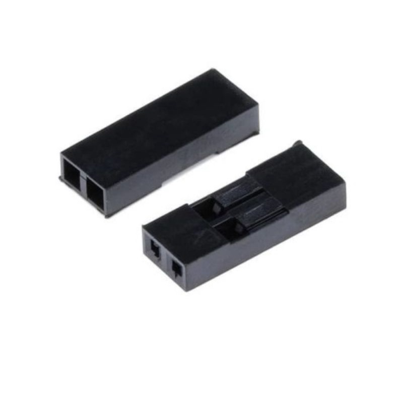 2P Black Housing Duppont jumper head Pin Connector 2.54mm Pitch house