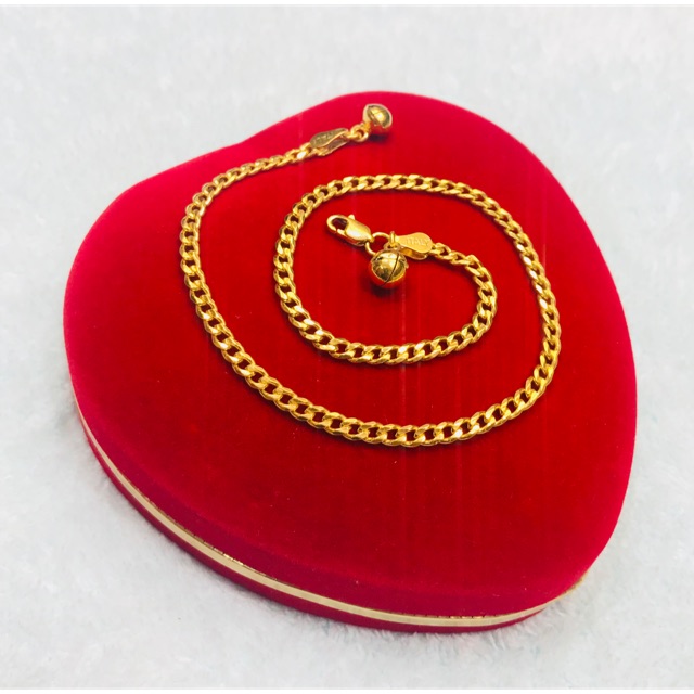 Gelang kaki sisik naga perak 92.5/perhiasan perak lapis emas putih asli/GK050