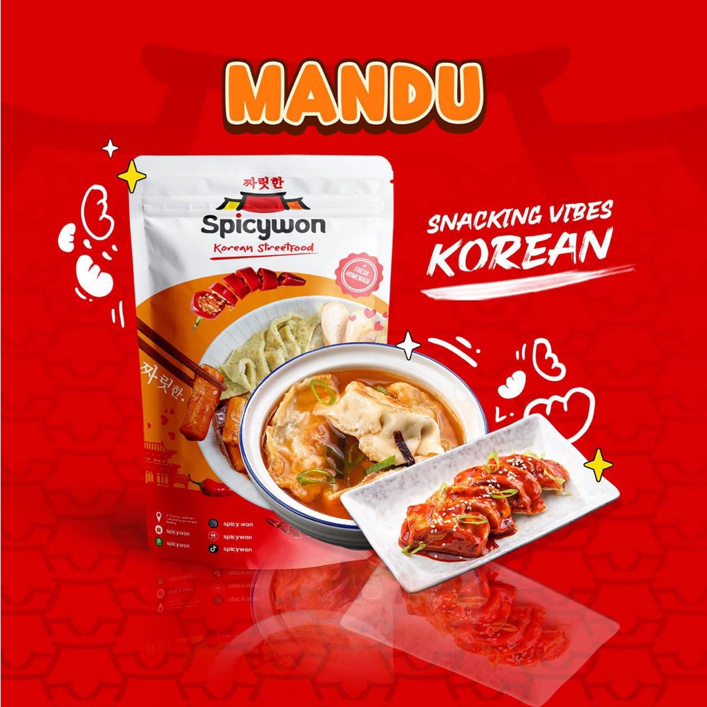 

[BUY1GET1] Spicywon Chicken Shrimp Mandu/Korean Dumpling/Gyoza/Dumpling isi Ayam Udang isi 9pcs