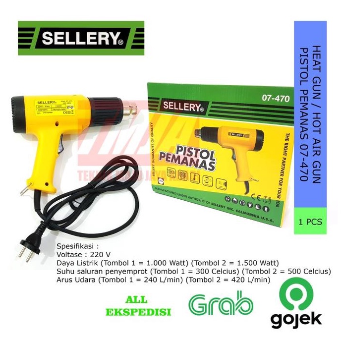 SELLERY Heat Gun Hot Gun Pistol Pemanas 07-470
