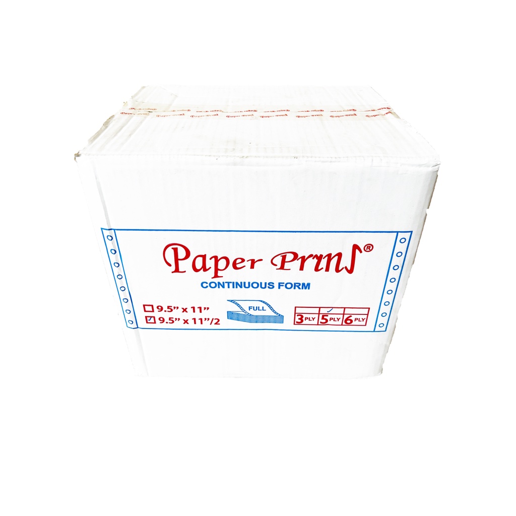 

PAPERPRYNS CONTINUOUS FORM 9,5 X 11/2 (ISI FULL) 5PLY - PMKHB (PRS/BAGI2)