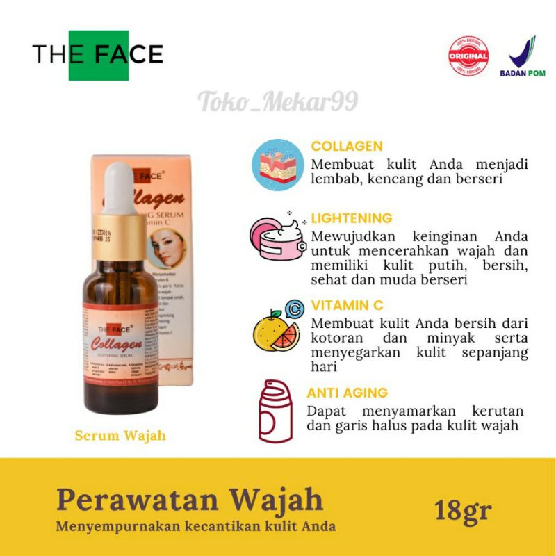 THE FACE SERUM COLLAGEN 20ML BPOM RESMI