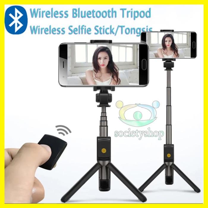 Tripod | Wireless Tripod Tongsis Android Iphone Bluetooth Hp Selfie Xiaomi Oppo