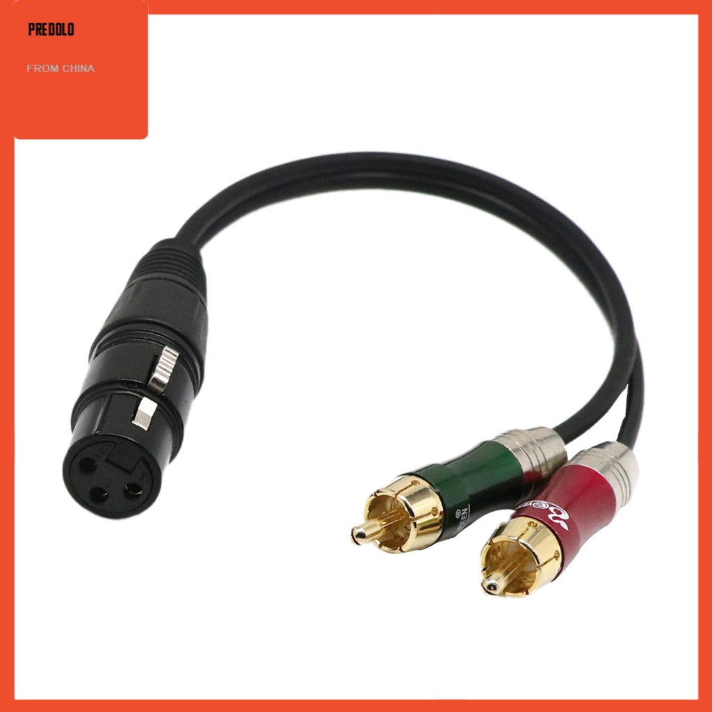 Kabel Adapter Splitter Xlr Female To 2x Phono Male Rca Panjang 30cm