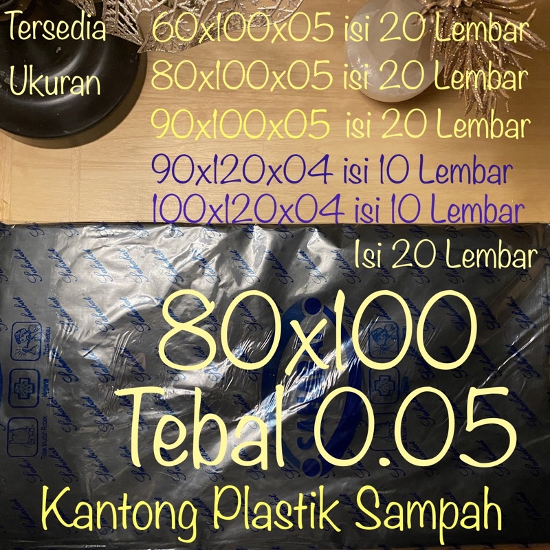 [1 pcs] Kresek Sampah Besar Super Tebal LOS 80x100 Tebal 05 isi 1 Lembar / Kantong Plastik Sampah Tebal 80x100x05 Hitam / Kresek Sampah Super Tebal 80x100 x 05 Hitam / Kantong Sampah 80 x 100 x 05