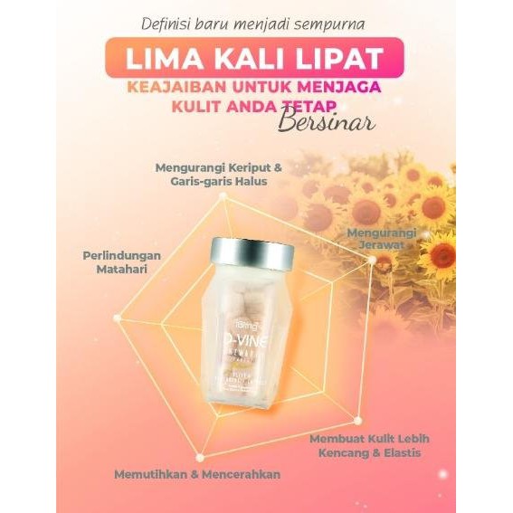 DVINE Collagen Candy Pemutih Kulit Tubuh dan Wajah | D-Vine 100% Original ISI 20 Butir