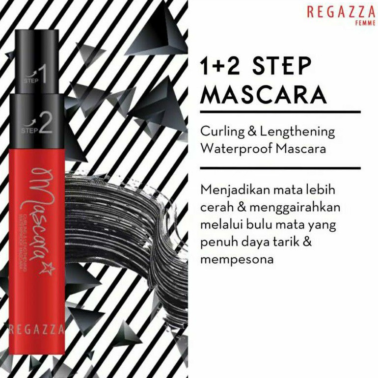 REGAZZA Curling & Lenghthening waterproof mascara 2in1