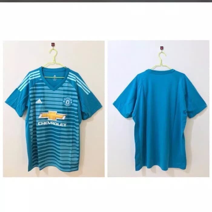 JERSEY BOLA MU GK KIPER BLUE 2018/2019 GRADE ORI