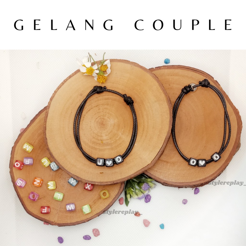 GELANG INISIAL LOVE COUPLE 2 HURUF