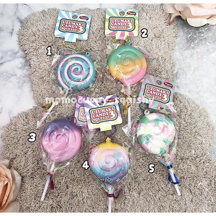 uzumaki candy lolypop squishy licensed by harajuku picnic (ORI JEPANG)