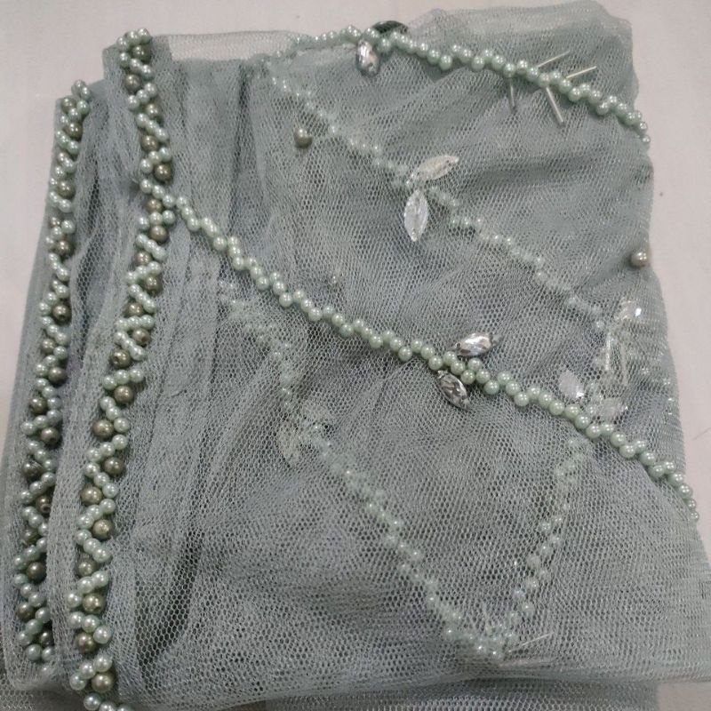 (NEW)slayer pengantin diamon/kerudung akad-Sage muda