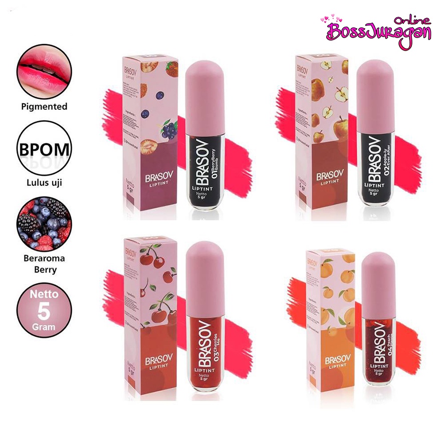 (BOSS) BRASOV Liptint 5gr - Lip Tint Perona Bibir