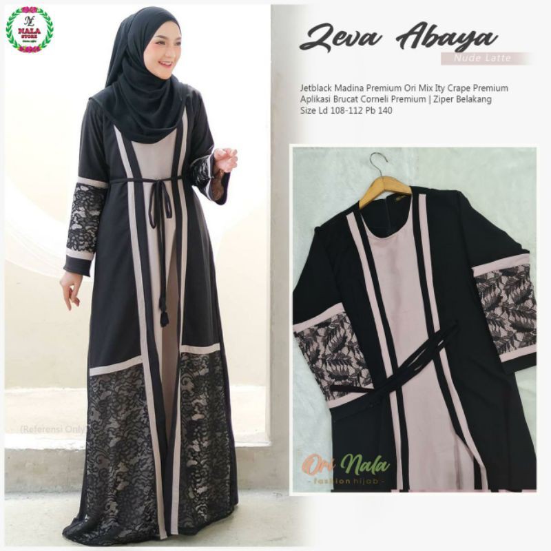 Baju Gamis Wanita Terbaru 2021 Fashion Muslim Syari Kekinian Dress Wanita Muslimah ZebaAbaya