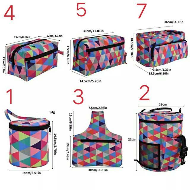 Tas perlengkapan rajut/ yarn organizer bag/ storage bag set T229