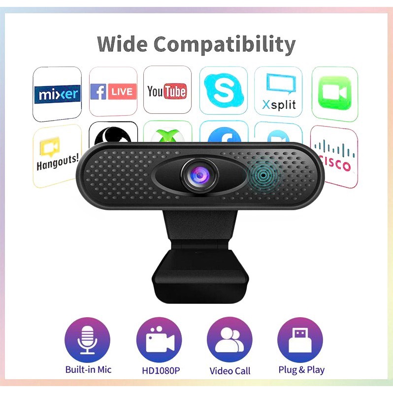 Webcam USB Camera FHD 1080P Manual Focus Microphone Matrix B5