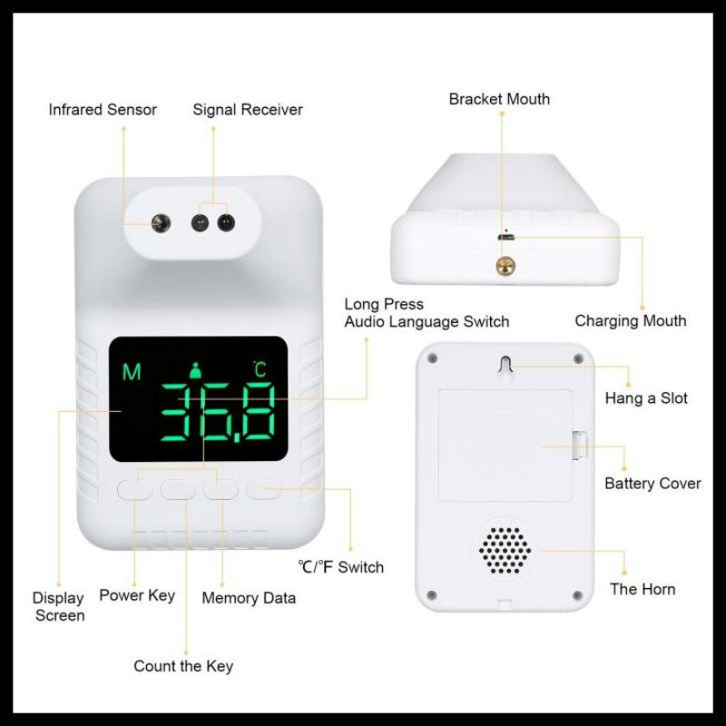 K3S Infrared Thermometer ThermoGun Non Contact