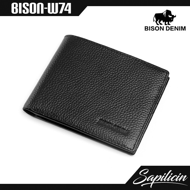 Dompet Pria Kulit Original Bison Denim Bifold Basic Wallet BISON-W74
