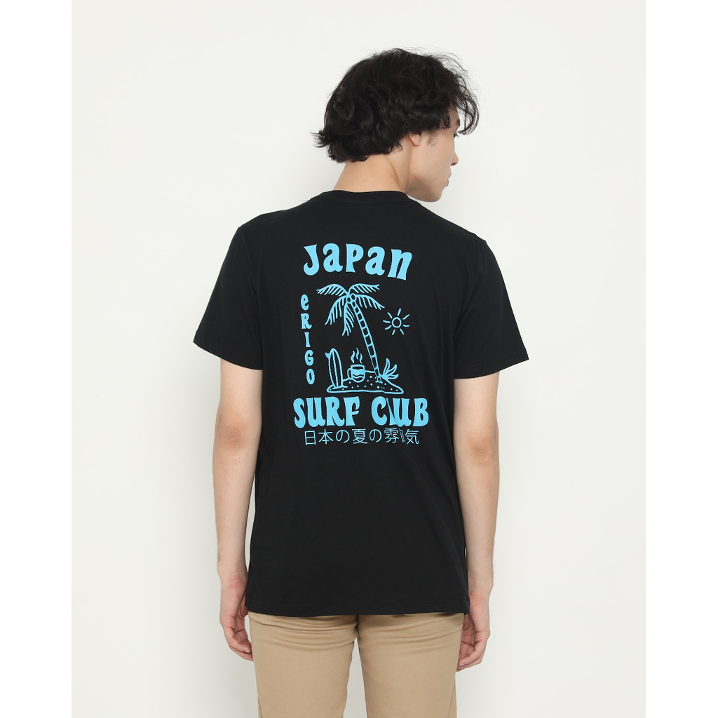 Baju Kaos Jacket Hoodie Flanel Erigo T-Shirt Osaka Surfing Black Original Keren