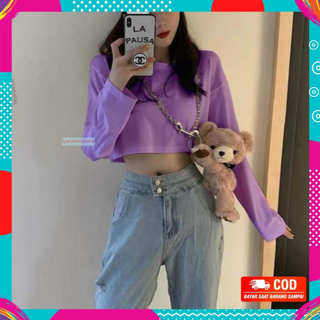 BAJU CROP WANITA KOREA KAOS DISTRO CEWEK REMAJA PEREMPUAN ESTETIK KOREAN STYLE MURAH TERBARU S16 Shopee Indonesia