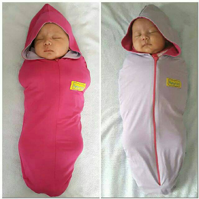 Bedong Instan Bayi Hoodie dan Kerah Hanaroo