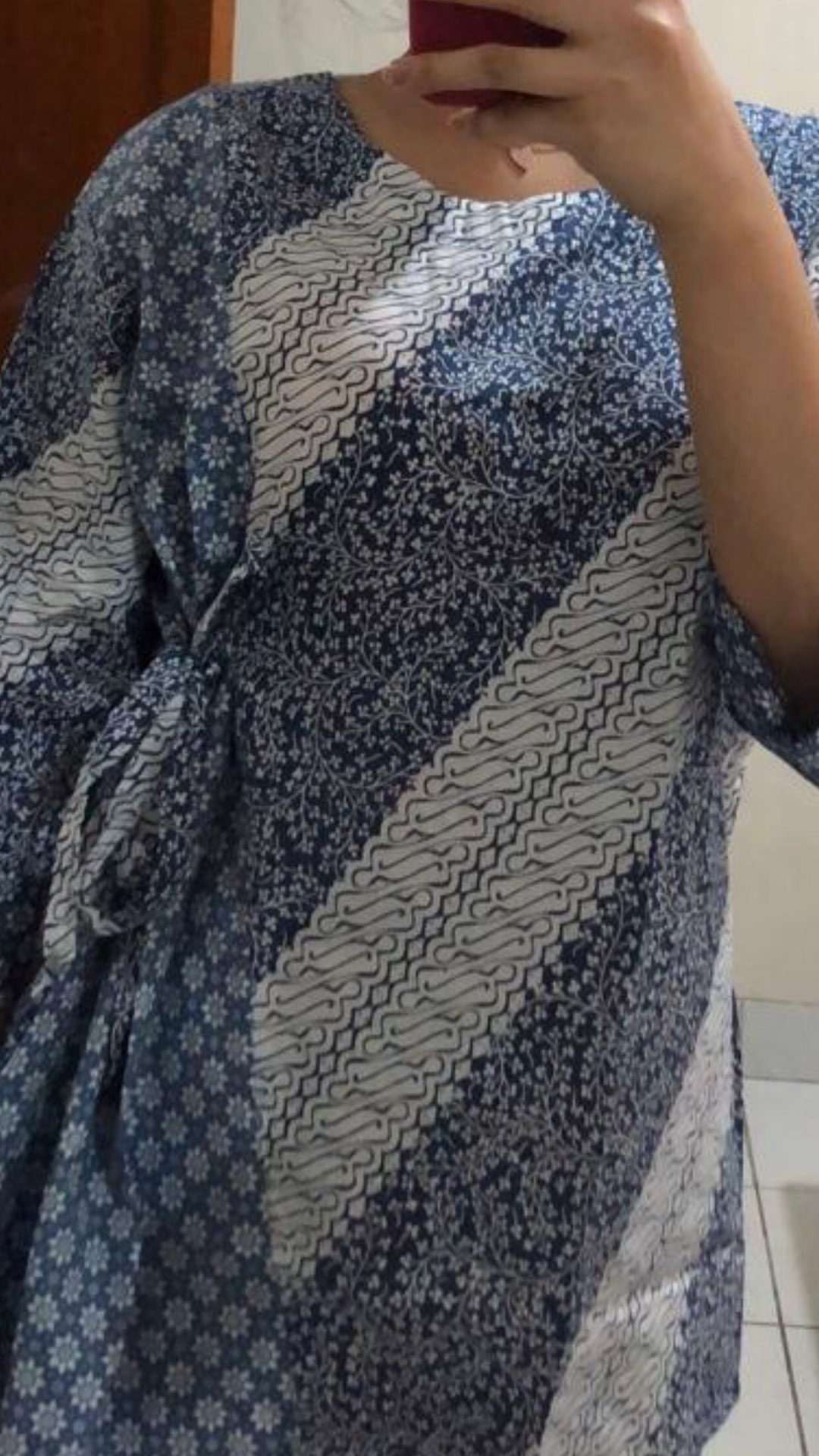 [cod] Tey-17 Batik Wanita Asj Sa Hrb026 Kenongo Kemeja Tosca Pendek Jumputan Kombinasi