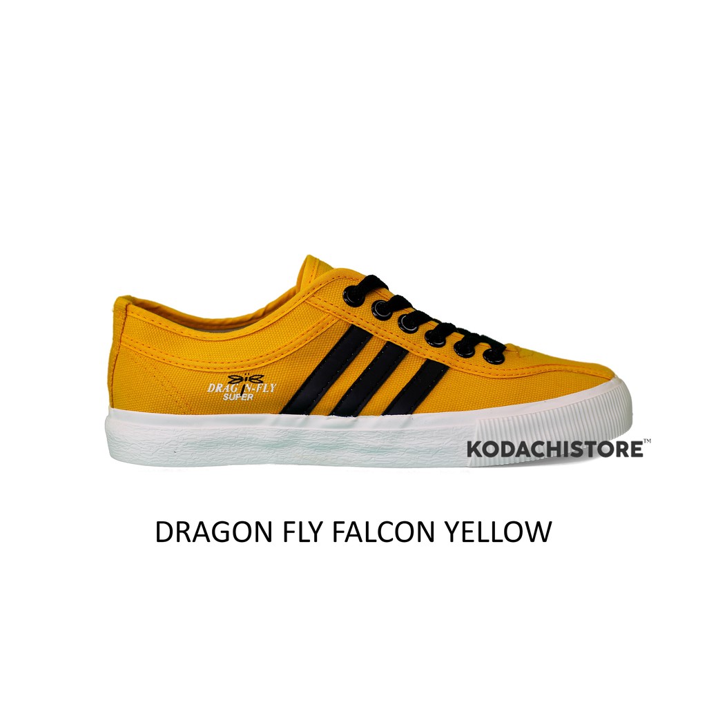  Sepatu Capung  Dragonfly Falcon Kuning Vulcanized Shoes 